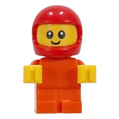 Minifigurka LEGO Baby, Racer, Reddish Orange Body, Red Helmet
