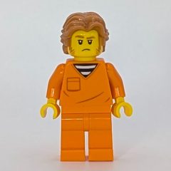 Minifigurka LEGO Criminal, Orange Prison Jumpsiut, Medium Nougat Hair