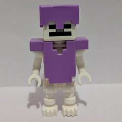 Minifigurka LEGO Skeleton, Square Skull, Medium Lavender Helmet and Armor (78132 Torso)