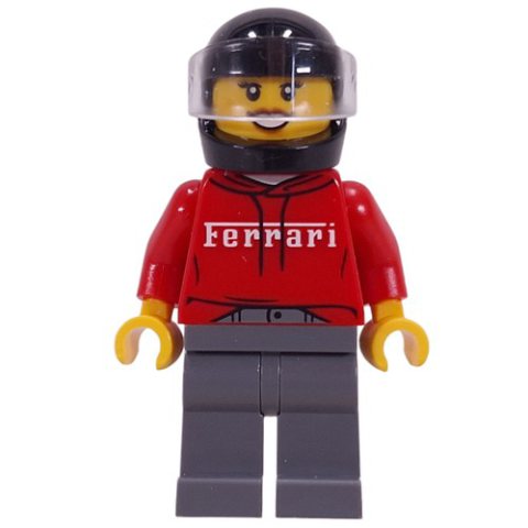 Minifigurka LEGO Race Driver, Ferrari