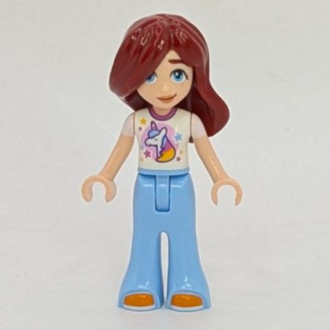 Minifigurka LEGO Paisley, White Top, Bright Light Blue Pants