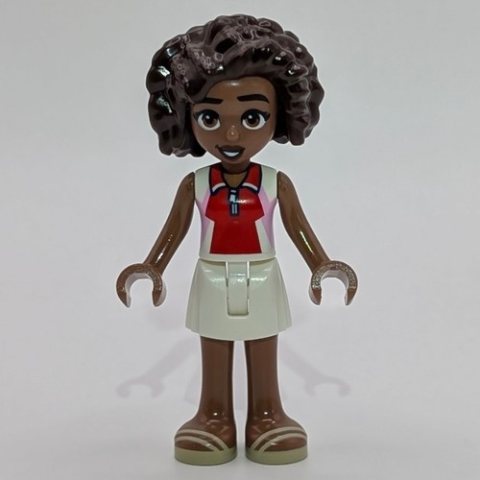Minifigurka LEGO Aliya, Red Top, With Skirt