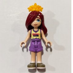 Minifigurka LEGO Paisley, Bright Light Yellow Top, Medium Lavender Skirt, Flowers