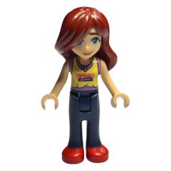Minifigurka LEGO Paisley, Bright Light Yellow Top, Dark Blue Pant, Flowers