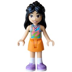 Minifigurka LEGO Liann, Colored Top, Orange Skirt