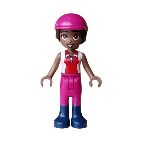 Minifigurka LEGO Aliya, Magenta Riding Outfit, Helmet