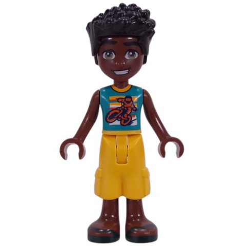 Minifigurka LEGO Zac, Dark Turquoise Top, Yellow Pants