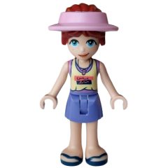 Minifigurka LEGO Paisley, Bright Light Yellow Top, Blue Violet Skirt, Visor