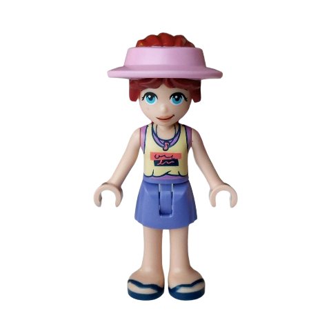 Minifigurka LEGO Paisley, Bright Light Yellow Top, Blue Violet Skirt, Visor