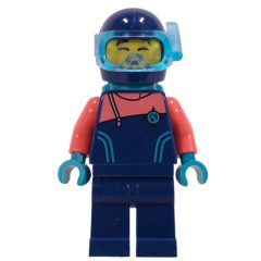 Minifigurka LEGO Arctic Explorer, Dark Blue Wetsuit, Helmet, Dark Turquoise Airtanks
