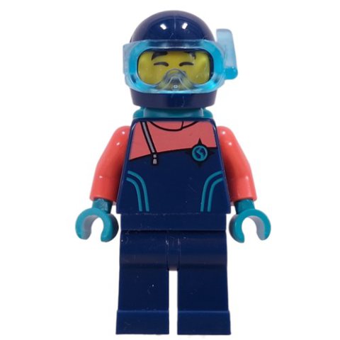 Minifigurka LEGO Arctic Explorer, Dark Blue Wetsuit, Helmet, Dark Turquoise Airtanks