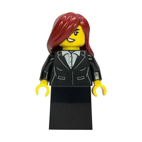 Minifigurka LEGO Bandit, Black Dress, Dark Red Hair