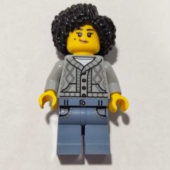 Minifigurka LEGO Mother, Light Bluish Grey Torso, Sand Blue Legs, Black Hair