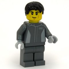 Minifigurka LEGO Audi Revolut F1 Driver, Black Hair