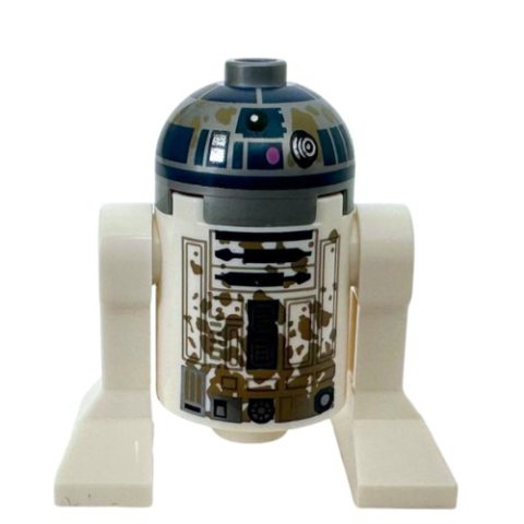 Minifigurka LEGO Astromech Droid, R2-D2, Flat Silver Dome, Mud Stains