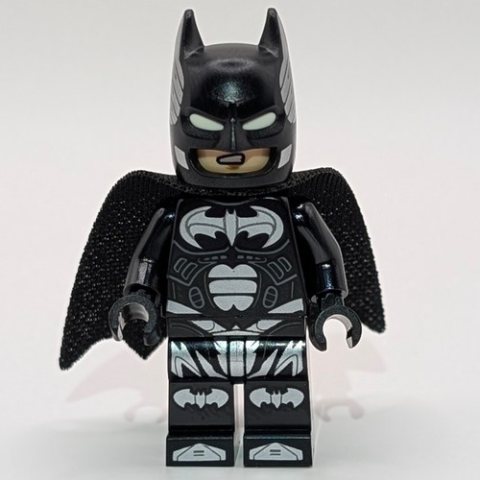 Minifigurka LEGO Batman, Black Suit, Black Cape and Cowl, Silver Logo, Printed Cowl