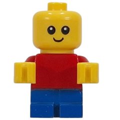 Minifigurka LEGO Baby, Red Torso, Blue Legs