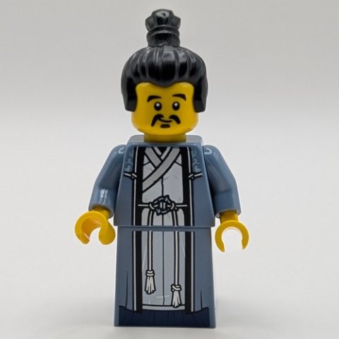 Minifigurka LEGO Su Dongpo, Sand Blue Robes/Dress, Black Hair
