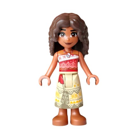 Minifigurka LEGO Moana, Sienna Brown, Tan Skirt (5828 Hair)