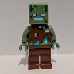 Minifigurka LEGO Zombie, Sand Green Head (Drowned)