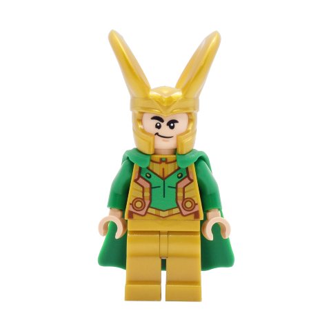 Minifigurka LEGO Loki, Rubber Cape, Pearl Gold Outfit