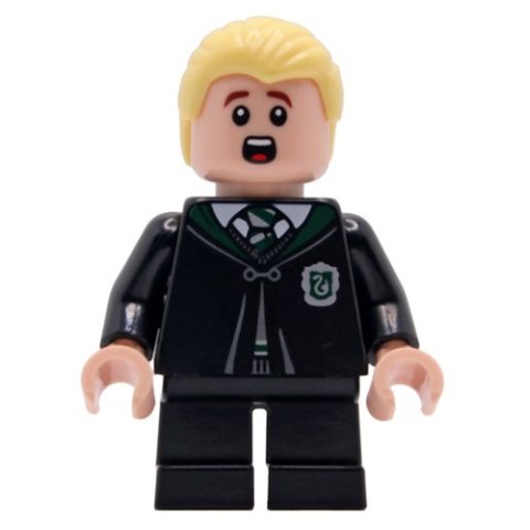 Minifigurka LEGO Draco Malfoy, Closed Long Slytherin Robe, Short Black Legs