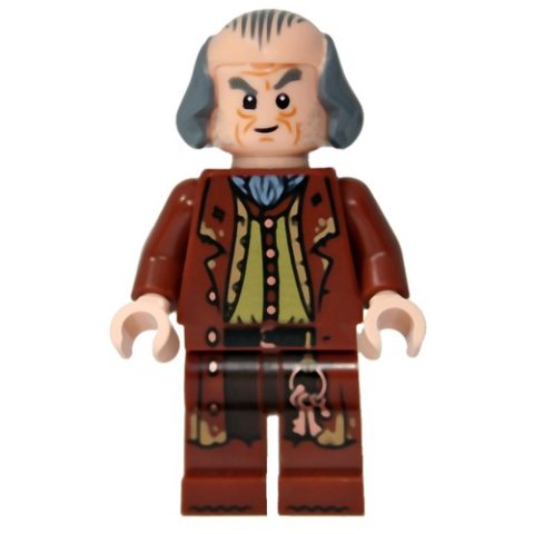 Minifigurka LEGO Argus Filch, Bald Top, Reddish Brown Jacket