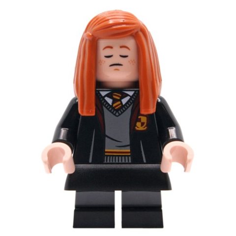 Minifigurka LEGO Ginny Weasley, Open Gryffindor Robes, Short Legs, Skirt