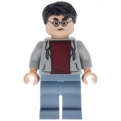 Minifigurka LEGO Harry Potter, Open Light Bluish Gray Jacket over Dark Red Shirt, Sand Blue Legs