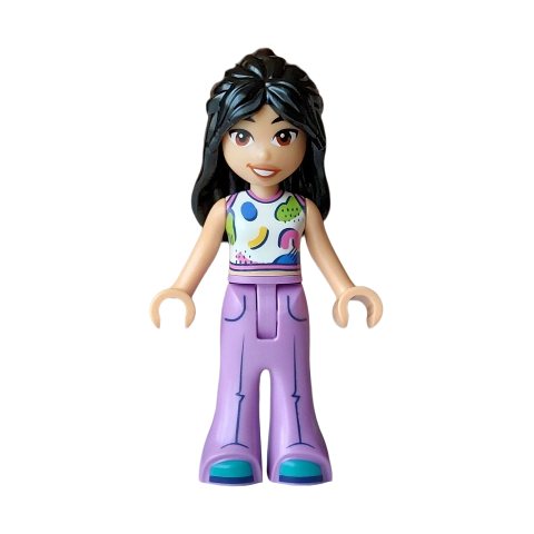 Minifigurka LEGO Liann, White Top, Medium Lavender Pants