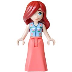 Minifigurka LEGO Paisley, Bright Light Blue Top, Coral Dress