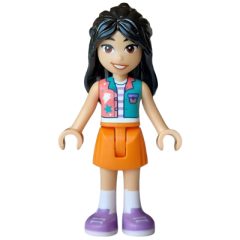 Minifigurka LEGO Liann, Dark Turquoise Top, Orange Skirt