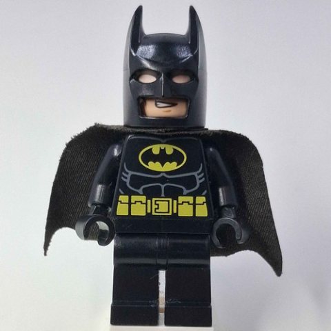 Minifigurka LEGO Batman, Black Suit, Black Cape and Cowl, Yellow Batman Logo (56630 Cape) (3626b Head), 55704 Cowl