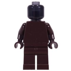 Minifigurka LEGO Monochrome, Dark Brown with Trans-Black Head