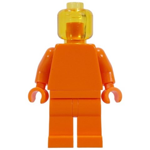 Minifigurka LEGO Monochrome, Orange with Trans-Yellow Head