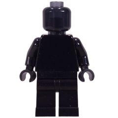 Minifigurka LEGO Monochrome, Black with Trans-Black Head
