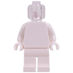 Minifigurka LEGO Monochrome, White with Trans-Clear Head