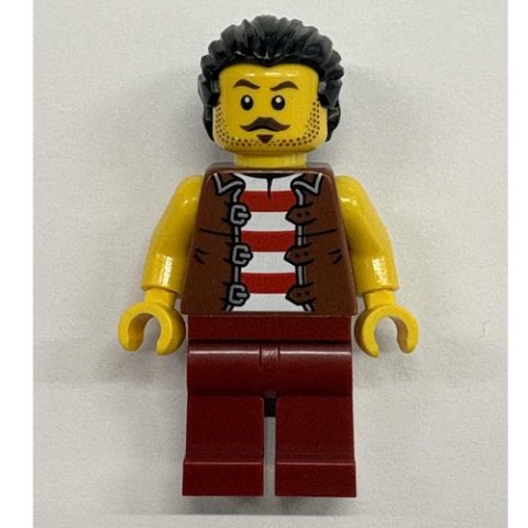 Minifigurka LEGO Sailor, Dark Red Legs, Black Hair
