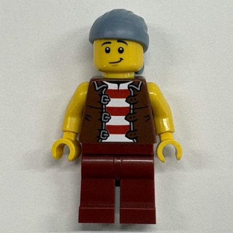 Minifigurka LEGO Sailor, Dark Red Legs, Sand Blue Bandana