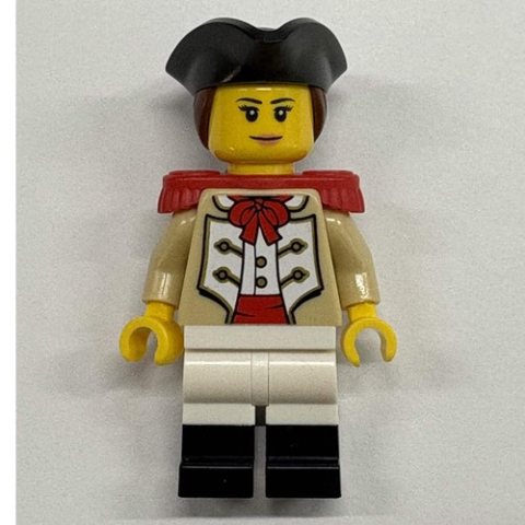 Minifigurka LEGO Marine, Female, Red Epaulette, Black Tricorn