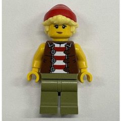 Minifigurka LEGO Sailor, Olive Green Legs, Red Cap