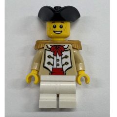 Minifigurka LEGO Marine, Boy, Gold Epaulette, Black Tricorn