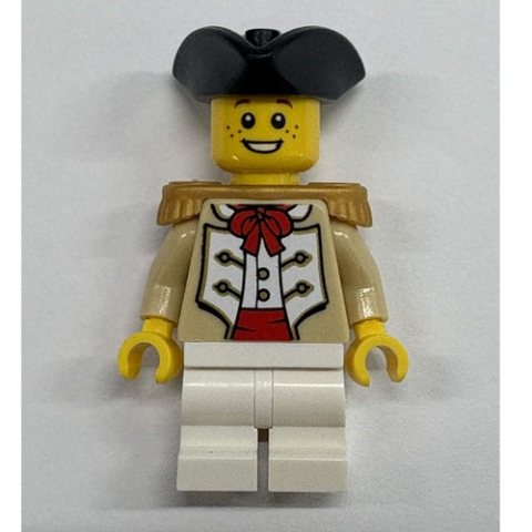 Minifigurka LEGO Marine, Boy, Gold Epaulette, Black Tricorn