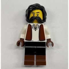 Minifigurka LEGO Sailmaker, White Torso, Black Legs, Black Hair