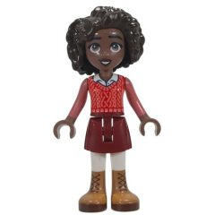 Minifigurka LEGO Aliya, Coral Shirt, Dark Red Skirt
