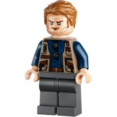 Minifigurka LEGO Owen Grady, Dark Tan Vest over Dark Blue Shirt
