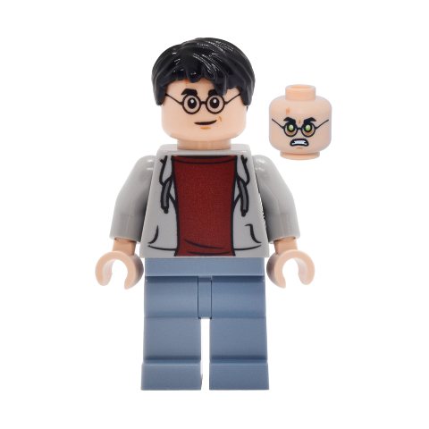 Minifigurka LEGO Harry Potter, Light Bluish Grey Hoody, Sand Blue Legs