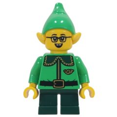 Minifigurka LEGO Elf - Bright Green Torso, Dark Green Legs