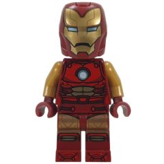 Minifigurka LEGO Iron Man, Pearl Gold Arms, Round Arc Reactor, Helmet and Visor