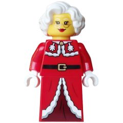 Minifigurka LEGO Mrs. Claus, Red Dress, Gold Glasses